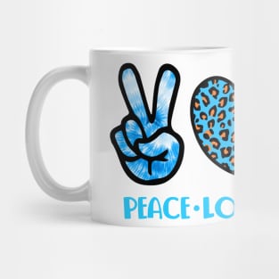 Peace Love Hanukkah Leopard Hanukkah Menorah Jewish Mug